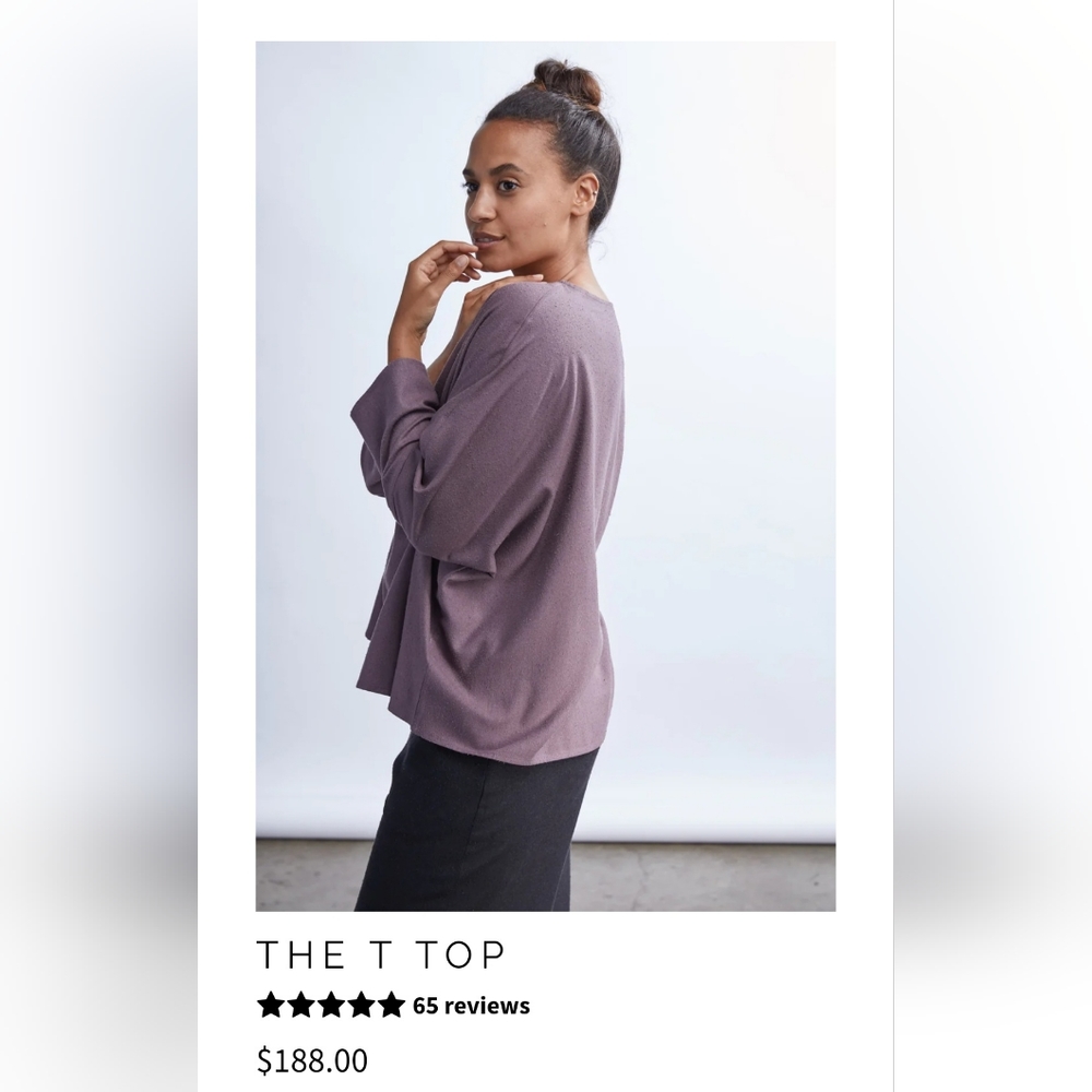 The T Top - Women's Mauve Long-Sleeve Top